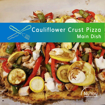 NuyourecipeCauliflowerCrustpizza NuYou Cauliflower Crust Pizza main entree recipe